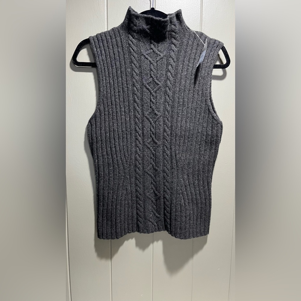 Ralph Lauren Sport Charcoal Knit Sweater Vest Women’s Large NWT